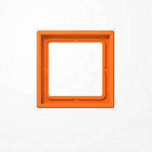 Jung LS981O Rahmen 1fach, senkrechte und waagerechte Montage, Duroplast, LS 990, orange