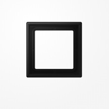 Jung LS981SWM Rahmen 1fach, senkrechte und waagerechte Montage, Duroplast lackiert, LS 990, graphitschwarz matt