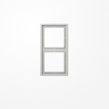 Jung LS982LG Rahmen 2fach, senkrechte und waagerechte Montage, Duroplast, LS 990, lichtgrau
