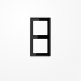 Jung LS982SW Rahmen 2fach, senkrechte und waagerechte Montage, Duroplast, LS 990, schwarz