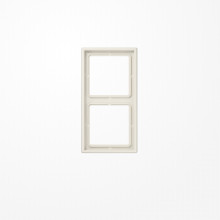 Jung LS982W Rahmen 2fach, senkrechte und waagerechte Montage, Duroplast, LS 990, weiß