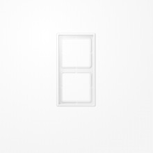 Jung LS982WWM Rahmen 2fach, senkrechte und waagerechte Montage, Duroplast lackiert, LS 990, schneeweiß matt