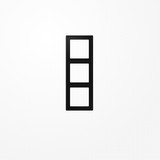 Jung LS983SWM Rahmen 3fach, senkrechte und waagerechte Montage, Duroplast lackiert, LS 990, graphitschwarz matt