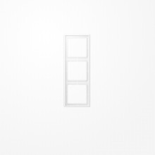 Jung LS983WWM Rahmen 3fach, senkrechte und waagerechte Montage, Duroplast lackiert, LS 990, schneeweiß matt