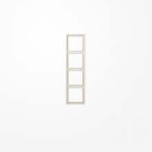 Jung LS984W Rahmen 4fach, senkrechte und waagerechte Montage, Duroplast, LS 990, weiß