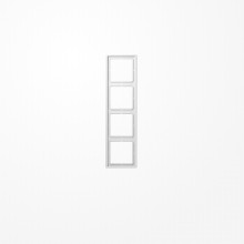 Jung LS984WW Rahmen 4fach, senkrechte und waagerechte Montage, Duroplast, LS 990, alpinweiß