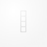 Jung LS984WWM Rahmen 4fach, senkrechte und waagerechte Montage, Duroplast lackiert, LS 990, schneeweiß matt