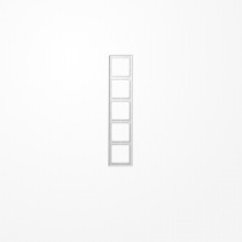 Jung LS985WW Rahmen 5fach, senkrechte und waagerechte Montage, Duroplast, LS 990, alpinweiß