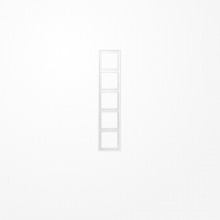 Jung LS985WWM Rahmen 5fach, senkrechte und waagerechte Montage, Duroplast lackiert, LS 990, schneeweiß matt