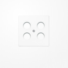 Jung LS990-4SAT1WW Abdeckung für 4-Loch SAT-TV-Steckdose (Hirschmann) 1fach, Thermoplast, Serie LS, alpinweiß