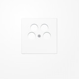 Jung LS990-4SAT2WW Abdeckung für 4-Loch SAT-TV-Steckdose (Axing) 1fach, Thermoplast, Serie LS, alpinweiß