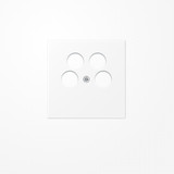 Jung LS990-4SAT2WWM Abdeckung für 4-Loch SAT-TV-Steckdose (Axing) 1fach, Thermoplast lackiert, Serie LS, schneeweiß matt