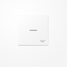 Jung LS990KO5LWWM Wippe mit Lichtleiter, Symbol Licht, Duroplast lackiert, Serie LS, schneeweiß matt