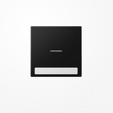 Jung LS990NAKO5SWM Wippe mit Lichtleiter, mit Schriftfeld, Duroplast lackiert, Serie LS, graphitschwarz matt