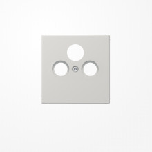 Jung LS990SATLG Abdeckung für Universal-Sat/BK-Dosen 1fach, Thermoplast, Serie LS, lichtgrau