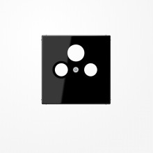 Jung LS990SATSW Abdeckung für Universal-Sat/BK-Dosen 1fach, Thermoplast, Serie LS, schwarz