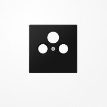 Jung LS990SATSWM Abdeckung für Universal-Sat/BK-Dosen 1fach, Thermoplast lackiert, Serie LS, graphitschwarz matt