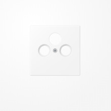 Jung LS990SATWWM Abdeckung für Universal-Sat/BK-Dosen 1fach, Thermoplast lackiert, Serie LS, schneeweiß matt