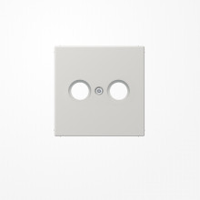 Jung LS990TVLG Abdeckung für Antennendosen 1fach, Thermoplast, Serie LS, lichtgrau