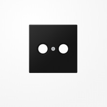 Jung LS990TVSWM Abdeckung für Antennendosen 1fach, Thermoplast lackiert, Serie LS, graphitschwarz matt