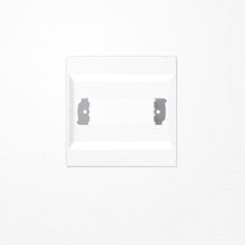 Jung LS994-1WW Abdeckung für 1 D-Subminiatur-Steckverbinder 1fach, Thermoplast, Serie LS, alpinweiß