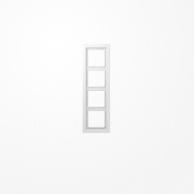 Jung LSD984WW Rahmen 4fach, senkrechte und waagerechte Montage, Duroplast, LS-DESIGN, alpinweiß