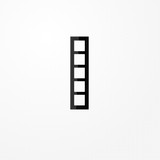 Jung LSD985SW Rahmen 5fach, senkrechte und waagerechte Montage, Duroplast, LS-DESIGN, schwarz