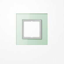 Jung LSP981GLAS Glasrahmen 1fach, senkrechte und waagerechte Montage, Glas, LS PLUS, mattweiß