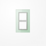Jung LSP982GLAS Glasrahmen 2fach, senkrechte und waagerechte Montage, Glas, LS PLUS, mattweiß