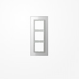 Jung LSP983GLWW Glasrahmen 3fach, senkrechte und waagerechte Montage, Glas, LS PLUS, alpinweiß (Glas)