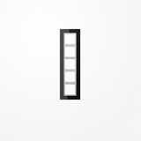 Jung LSP985GLSW Glasrahmen 5fach, senkrechte und waagerechte Montage, Glas, LS PLUS, schwarz (Glas)