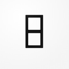 Jung LSZ982BFSWM Rahmen 2fach, senkrechte und waagerechte Montage, Thermoplast lackiert, LS ZERO, graphitschwarz matt