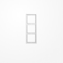 Jung LSZ983BFWW Rahmen 3fach, senkrechte und waagerechte Montage, Thermoplast, LS ZERO, alpinweiß