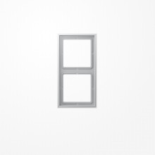 Jung LSZAL982BF Rahmen 2fach, senkrechte und waagerechte Montage, Thermoplast lackiert, LS ZERO, Aluminium