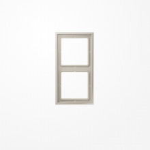 Jung LSZES982BF Rahmen 2fach, senkrechte und waagerechte Montage, Thermoplast lackiert, LS ZERO, Edelstahl