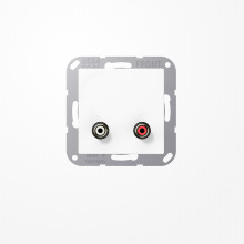 Jung MAA1021WW CinchAudio, MultimediaAnschlussystem Cinch Audio, Serie AS/A, alpinweiß