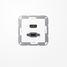 Jung MAA1173WW HDMI, VGA, MultimediaAnschlussystem HDMI / VGA, Serie AS/A, alpinweiß