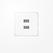 Jung MACD1153WW USB2Punkt0, MultimediaAnschlussystem 2xUSB 2.0, Serie CD, alpinweiß
