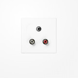 Jung MALS1011WW CinchAudio, Miniklinke, MultimediaAnschlussystem Cinch Audio / Miniklinke 3,5mm, Serie LS, alpinweiß