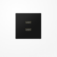 Jung MALS1133SW HDMI, MultimediaAnschlussystem 2xHDMI, Serie LS, schwarz
