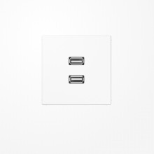 Jung MALS1153WW USB2Punkt0, MultimediaAnschlussystem 2xUSB 2.0, Serie LS, alpinweiß