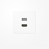 Jung MALS1163WW HDMI, USB2Punkt0, MultimediaAnschlussystem HDMI / USB 2.0, Serie LS, alpinweiß