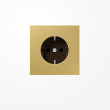 Jung ME1521C SCHUKO-Steckdose, 16 A 250 V ~, Schraubklemmen, Messing, Serie LS, Messing classic