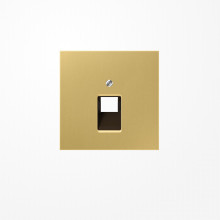 Jung ME2969-1UAC Abdeckung für IAE/UAE-Anschlussdosen 1x8-polig, Messing, Serie LS, Messing classic