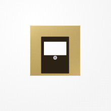 Jung ME2969TC Abdeckung für TAE-Anschlussdosen 1fach, Messing, Serie LS, Messing classic