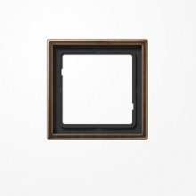 Jung ME2981AT Rahmen 1fach, senkrechte und waagerechte Montage, Messing, LS 990, Messing antik