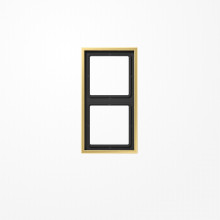 Jung ME2982C Rahmen 2fach, senkrechte und waagerechte Montage, Messing, LS 990, Messing classic