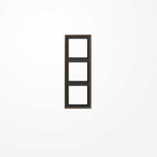 Jung ME2983AT Rahmen 3fach, senkrechte und waagerechte Montage, Messing, LS 990, Messing antik