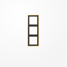 Jung ME2983C Rahmen 3fach, senkrechte und waagerechte Montage, Messing, LS 990, Messing classic