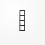 Jung ME2984AT Rahmen 4fach, senkrechte und waagerechte Montage, Messing, LS 990, Messing antik